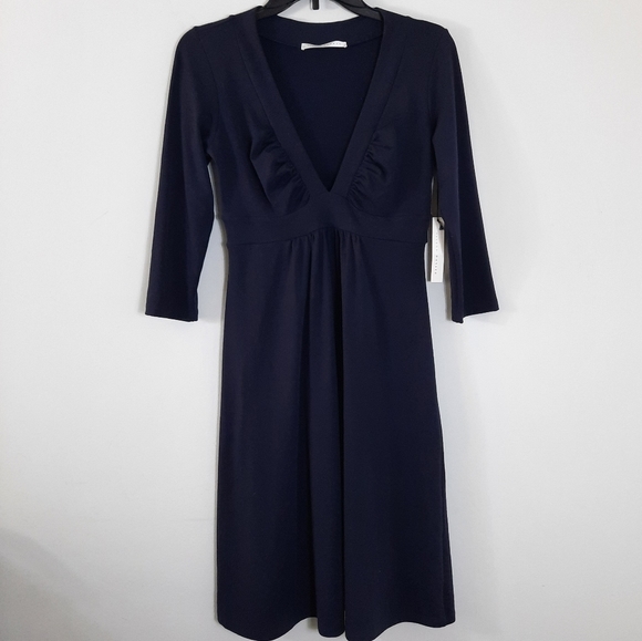 Susana Monaco Dresses & Skirts - Susan Monaco Dark Navy Empire Waist Dress Size Medium